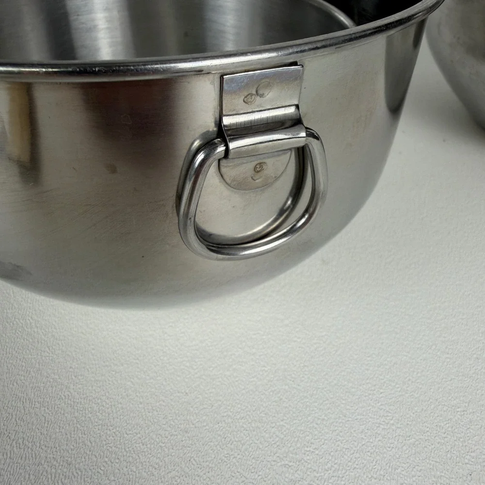 Farberware Mixing Bowls Vintage Stainless Steel Nesting Set of 3 Ring Handles